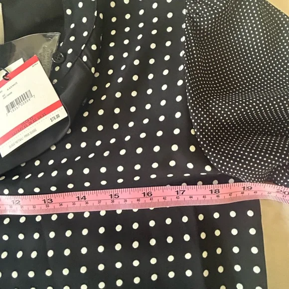 Anne Klein Black and White Polka Dot Blouse - Picture 8 of 8